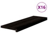 Askelmat 16 kpl ruskeanmusta 80x25x2 cm täysi tammi