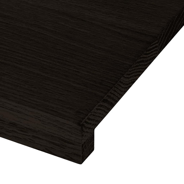 Askelmat 16 kpl ruskeanmusta 90x25x2 cm täysi tammi