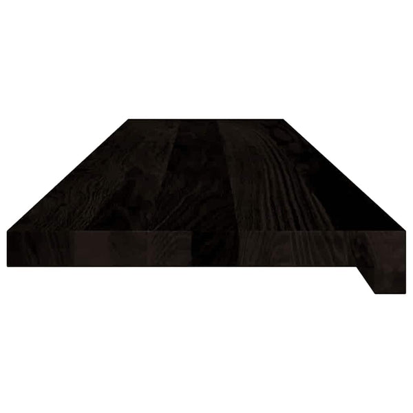 Askelmat 16 kpl ruskeanmusta 100x25x2 cm täysi tammi
