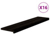 Askelmat 16 kpl ruskeanmusta 110x25x2 cm täysi tammi