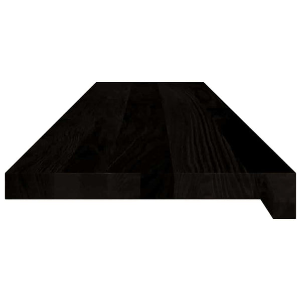 Askelmat 16 kpl ruskeanmusta 110x25x2 cm täysi tammi