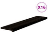 Askelmat 16 kpl ruskeanmusta 120x25x2 cm täysi tammi