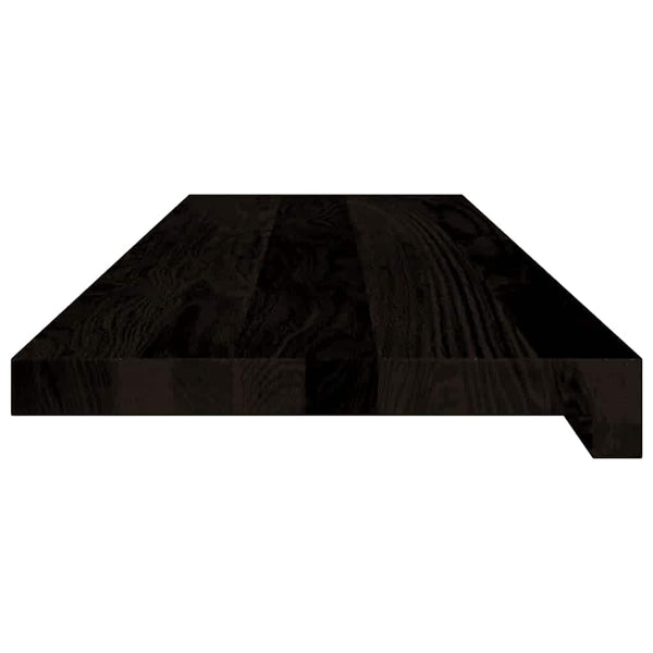Askelmat 16 kpl ruskeanmusta 90x30x2 cm täysi tammi