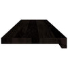 Askelmat 16 kpl ruskeanmusta 100x30x2 cm täysi tammi