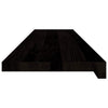 Askelmat 16 kpl ruskeanmusta 110x30x2 cm täysi tammi