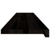 Askelmat 16 kpl ruskeanmusta 120x30x2 cm täysi tammi