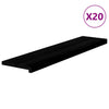 Askelmat 20 kpl ruskeanmusta 110x25x2 cm täysi tammi