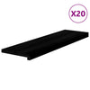 Askelmat 20 kpl ruskeanmusta 90x30x2 cm täysi tammi