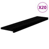 Askelmat 20 kpl ruskeanmusta 110x30x2 cm täysi tammi