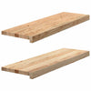Askelmat 2 kpl käsittelemätön 80x25x2 cm täysi tammi