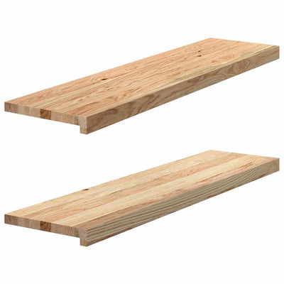 Askelmat 2 kpl käsittelemätön 100x25x2 cm täysi tammi