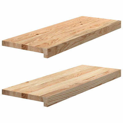 Askelmat 2 kpl käsittelemätön 70x30x2 cm täysi tammi