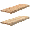 Askelmat 2 kpl käsittelemätön 80x30x2 cm täysi tammi