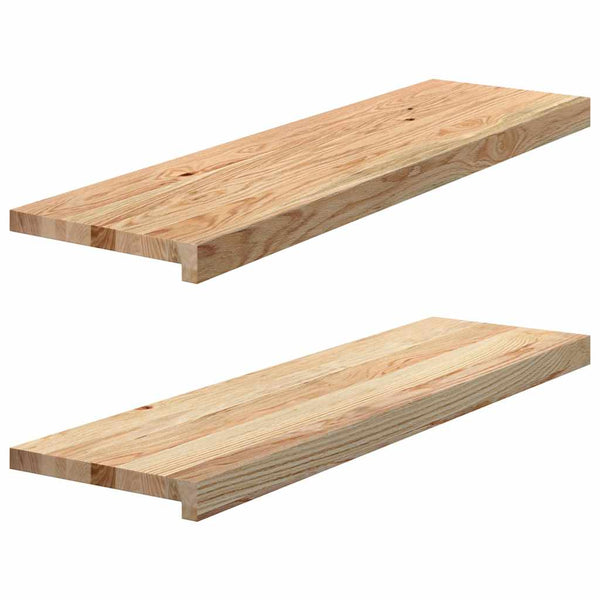 Askelmat 2 kpl käsittelemätön 90x30x2 cm täysi tammi