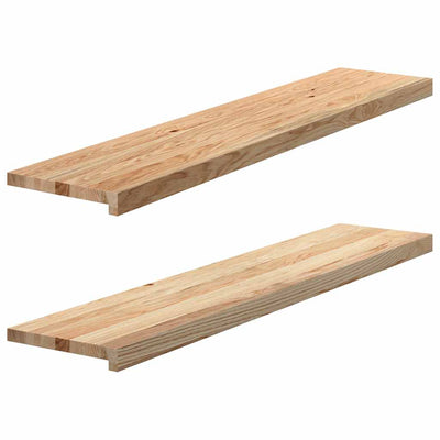 Askelmat 2 kpl käsittelemätön 120x30x2 cm täysi tammi