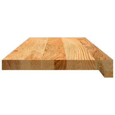Askelmat 2 kpl vaaleanruskea 70x30x2 cm täysi tammi