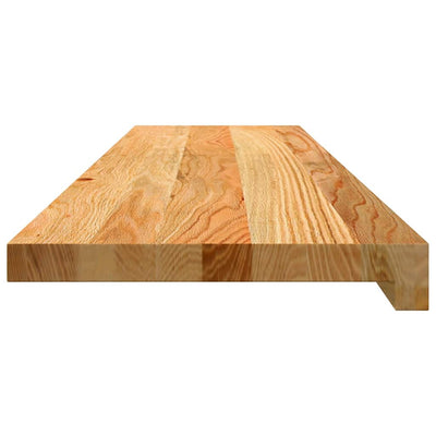 Askelmat 2 kpl vaaleanruskea 100x30x2 cm täysi tammi