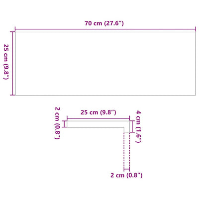 Askelmat 2 kpl tummanruskea 70x25x2 cm täysi tammi