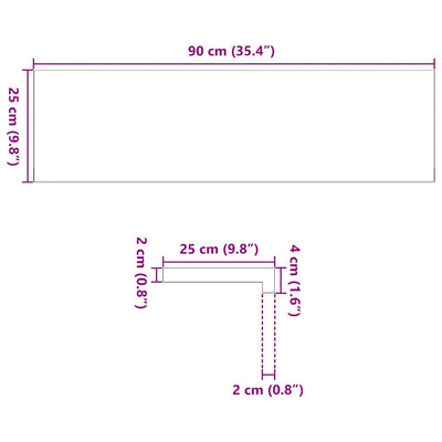 Askelmat 2 kpl tummanruskea 90x25x2 cm täysi tammi