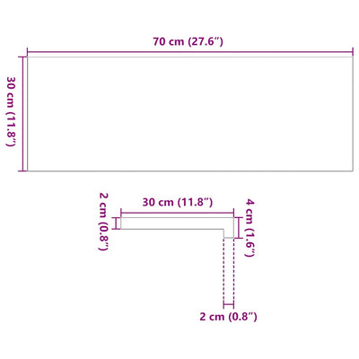 Askelmat 2 kpl tummanruskea 70x30x2 cm täysi tammi