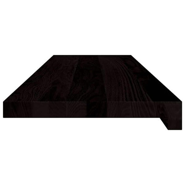 Askelmat 2 kpl ruskeanmusta 90x30x2 cm täysi tammi
