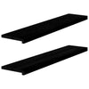 Askelmat 2 kpl tummanruskea 120x30x2 cm täysi tammi