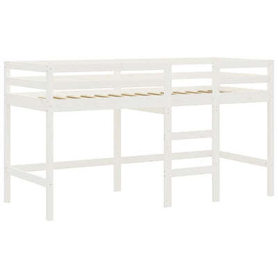 Lasten parvisänky verhoilla mustavalk. 90x190 cm täysi mänty
