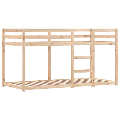 Parvisänky verhoilla sininen 75x190 cm täysi mänty