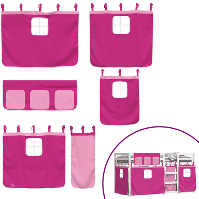 Parvisänky verhoilla pinkki 75x190 cm täysi mänty