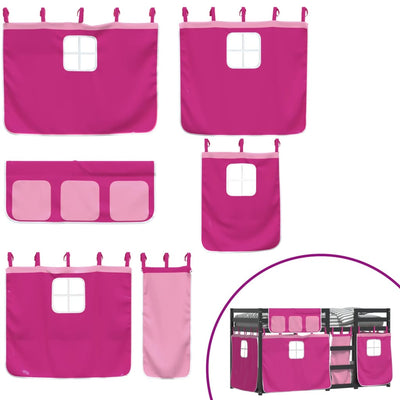 Parvisänky verhoilla pinkki 80x200 cm täysi mänty