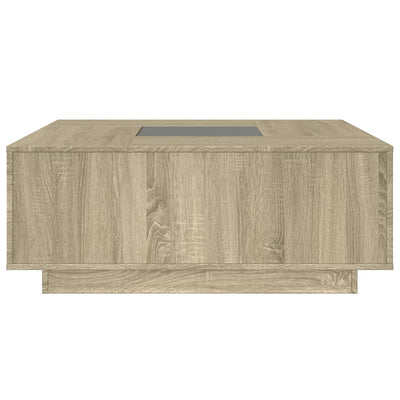 sohvapöytä Infinity LED-valoilla Sonoma-tammi 100x100x40 cm