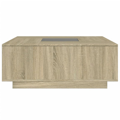 sohvapöytä Infinity LED-valoilla Sonoma-tammi 100x100x40 cm