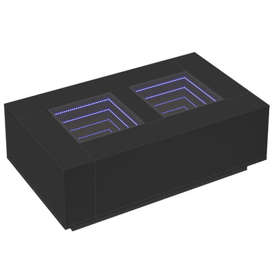 sohvapöytä Infinity LED-valoilla musta 116x69x40 cm