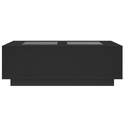 sohvapöytä Infinity LED-valoilla musta 116x69x40 cm