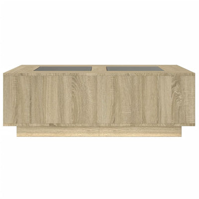 sohvapöytä Infinity LED-valoilla Sonoma-tammi 116x69x40 cm