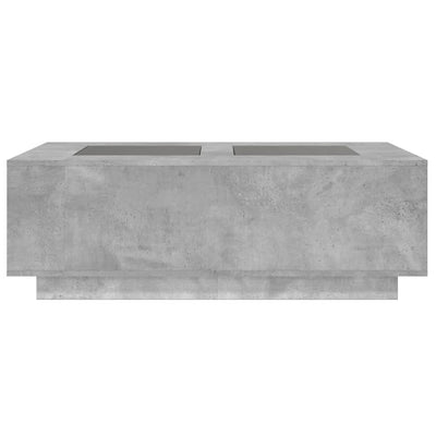 sohvapöytä Infinity LED-valoilla betonin harmaa 116x69x40 cm
