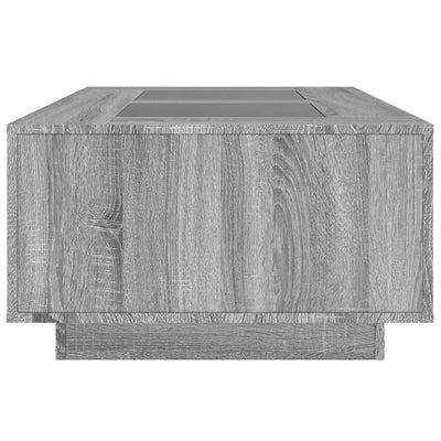sohvapöytä Infinity LED-valoilla harmaa Sonoma 116x69x40 cm