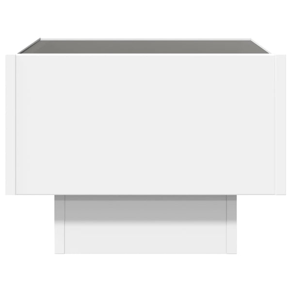 Valkoinen sohvapöytä infinity led-valoilla Sefora 40x40x30cm