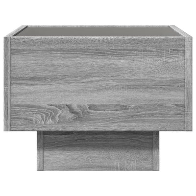 sohvapöytä Infinity LED-valoilla harmaa Sonoma 40x40x30 cm