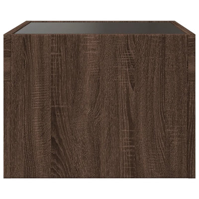 sohvapöytä Infinity LED-valoilla ruskea tammi 40x40x30 cm