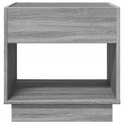 sohvapöytä Infinity LED-valoilla harmaa Sonoma 50x50x50 cm