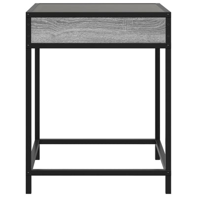 sohvapöytä Infinity LED-valoilla harmaa Sonoma 40x40x51 cm