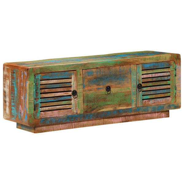 TV-taso 110x30x40 cm kierrätetty täyspuu
