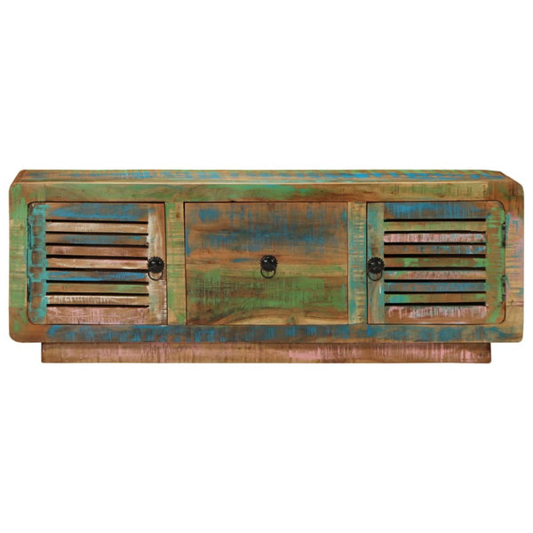 TV-taso 110x30x40 cm kierrätetty täyspuu