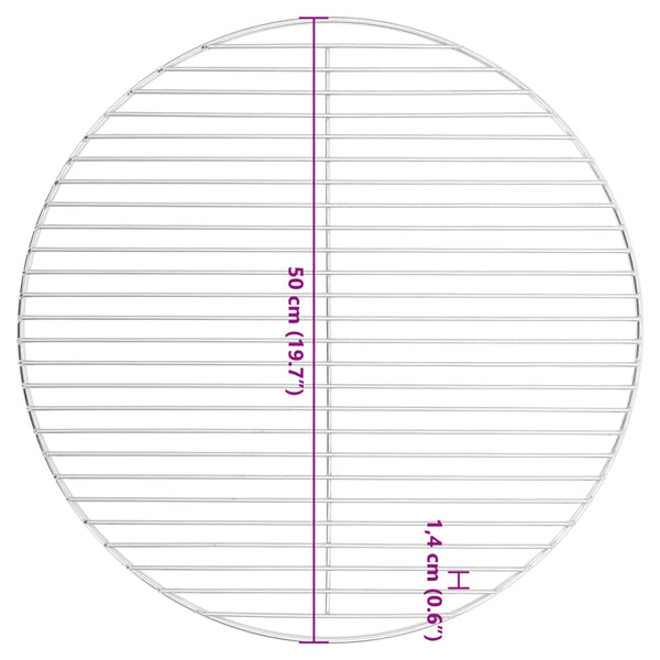 Grilliritilä pyöreä Ø50 cm 304 ruostumaton teräs