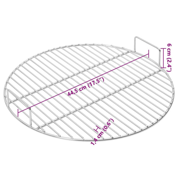 Grilliritilä kahvoilla pyöreä Ø44,5 cm 304 ruostumaton teräs