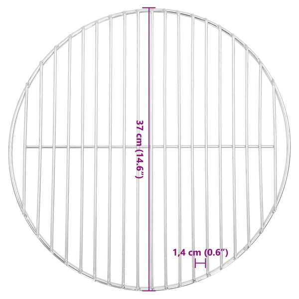 Ruostumaton teräs grilliritilä Zagoni Ø37cm (304)