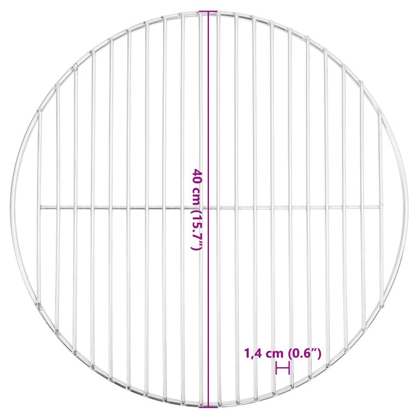 Ruostumaton teräs grilliritilä Zagoni Ø40cm (304)
