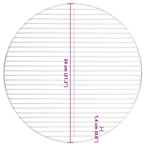 Grilliritilä pyöreä Ø54 cm 304 ruostumaton teräs