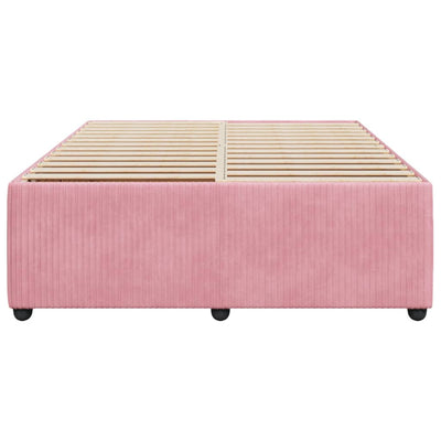 Sängynrunko ilman patjaa pinkki 140x200 cm sametti